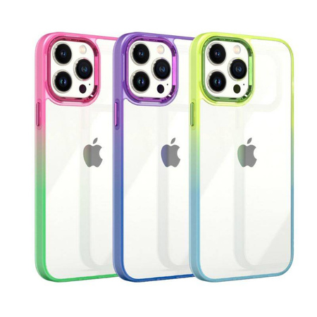 Case IPHONE 12 / 12 PRO MX Rainbow green-blue