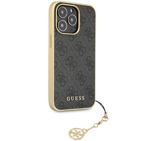 Guess GUHCP14XGF4GGR iPhone 14 Pro Max 6,7&quot; grau/graues Hardcase 4G Charms Collection