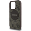 Original Handyhülle IPHONE 16 PRO Guess 4G Circle Classic Logo MagSafe braun