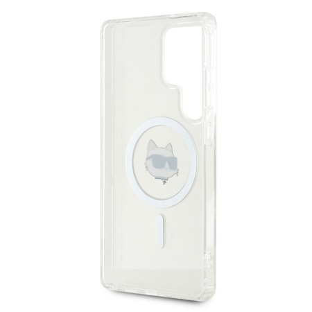 KARL LAGERFELD futerał do SAMSUNG S25 Ultra KLHMS25LHLSCHH (Magnetic IML Metal Choupette Head) biały