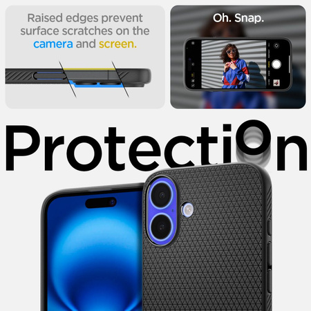 Spigen Liquid Air iPhone 16 Plus czarny/matte black ACS08066