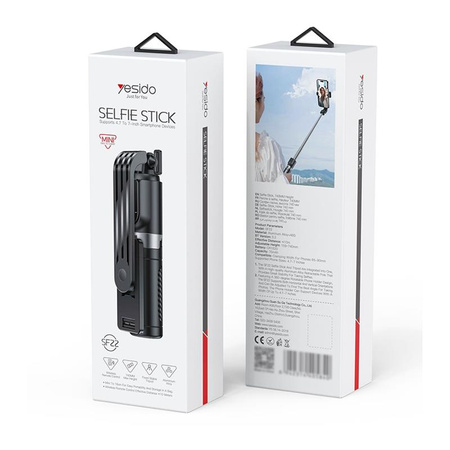 Yesido Selfiestick/Tripod Bluetooth SF22 +Pilot <74cm, BLACK / CZARNY
