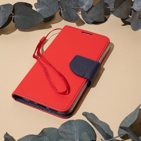 Etui Smart Fancy do iPhone 16 6,1&quot; czerwono-granatowe