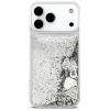 Etui Guess Liq. Glitter Charms na iPhone 17 Pro - srebrne