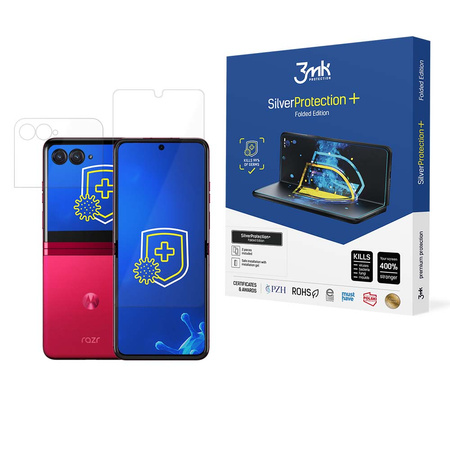 3MK SilverProtect+ Motorola Razr 40 Ultra / Razr+ 2023 Folded Edition Folia Antymikrobowa montowana na mokro