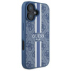 Original Case IPHONE 16 Guess Hardcase 4G Printed Stripes MagSafe (GUHMP16SP4RPSB) blue