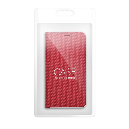 Kabura LUNA Book Carbon do SAMSUNG S25 Edge czerwony