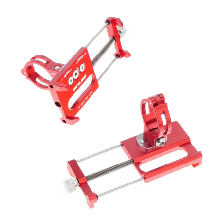 Uchwyt rowerowy na kierownice GUB G85 Aluminium czerwony