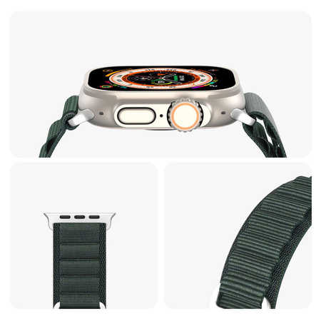 Sportowy pasek ze sprzączką do Apple Watch Ultra 8 / 7 / 6 / SE / 5 / 4 / 3 / 2 / 1 (42, 44, 45, 49 mm) Dux Ducis Strap GS Version - zielony