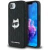 Karl Lagerfeld Monogramm Choupette Kopf Pin iPhone 16e Hülle - Schwarz
