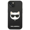 Original Handyhülle IPHONE 14 PLUS Karl Lagerfeld Hardcase Silicone Choupette Head Magsafe schwarz