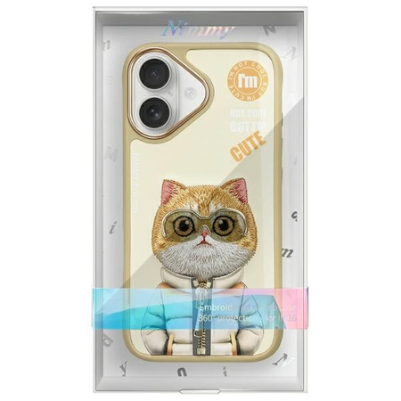 Nimmy etui iPhone 16 6.1" khaki           Cool&Cute 2.0 Cat