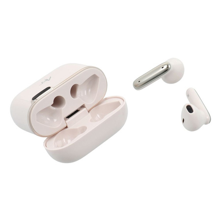 Słuchawki bezprzewodowe / bluetooth Stereo TWS ART AP-TW-B4W + stacja dokująca ze złączem typ C białe