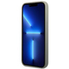 Original Handyhülle IPHONE 13 PRO Guess Hard Case Silicone Logo Plate MagSafe (GUHMP13LSPLG) grau