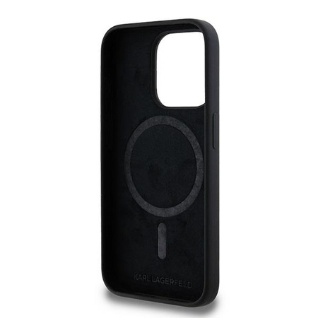 Oryginalne Etui KARL LAGERFELD Silicone Karl & Choupette MagSafe KLHMP15XSKCHPPLK do Iphone 15 Pro Max Czarny