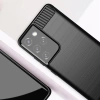 Carbon Case Flexibel Handyhülle TPU Schutzhülle für Samsung Galaxy S21 Ultra 5G schwarz