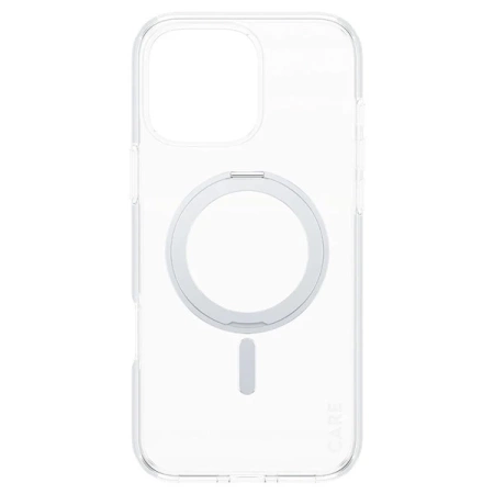 Etui CARE by PanzerGlass Feature Kickstand Case z MagSafe na iPhone 16 Pro Max - srebrne