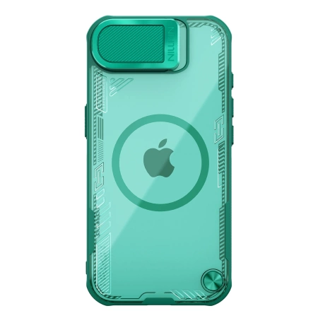 Etui Nillkin Iceblade Prop Magnetic z osłoną na aparat i podstawką na iPhone 16e - zielone