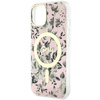 Guess GUHMP14MHCFWSP iPhone 14 Plus 6.7" różowy/pink hardcase Flower MagSafe