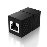 Ugreen złączka sieciowa łącznik kabli sieciowych Ethernet RJ45 10 Gbps czarny (NW114 20390)