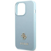 Original Handyhülle IPHONE 13 PRO MAX Guess Hardcase Saffiano 4G Small Metal Logo (GUHCP13XPS4MB) blau