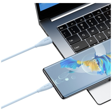 Kabel USAMS Green Series SJ714 18W 3A    USB-A do USB-C 1m niebieski