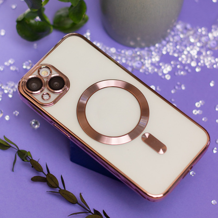 Nakładka Color Chrome Mag do iPhone 16 6,1&quot; różowo-złota