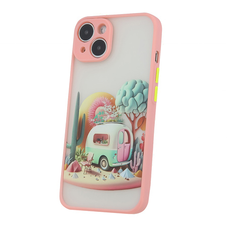 Nakładka Ultra Trendy do iPhone 14 6,1" Travel różowa