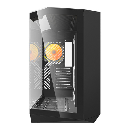 Obudowa komputerowa Darkflash DY470 (czarna) + 4 wentylatory + uchwyt GPU