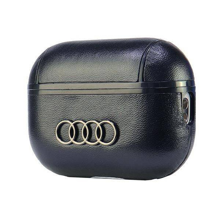 Original Case APPLE AIRPODS PRO 2 Audi Leather Big Logo Cover (AU-APP2-GT/D3-BK) black