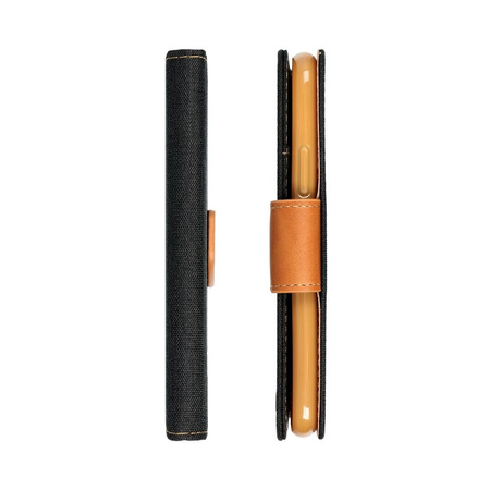 Kabura CANVAS Book do IPHONE 16 Plus czarny