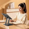 Wozinsky WRS-CPY84SB 360-Laptopständer aus Aluminium + Gratis! Smartphone-Ständer – schwarz