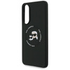 Karl Lagerfeld Silicone Double Heads And Circle MagSafe - Etui Samsung Galaxy S25 Edge (czarny)