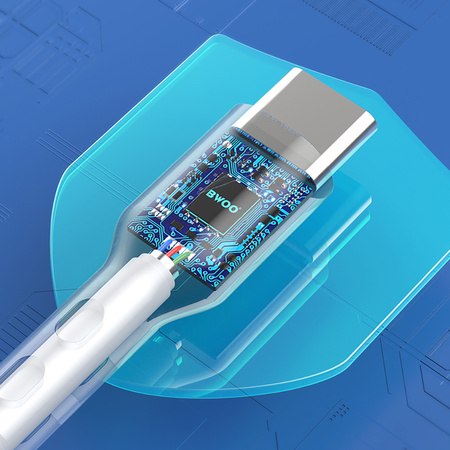 BWOO kabel BO-X172C 3A cable USB-A do USB-C 1m biały