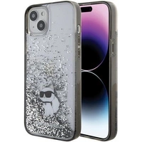 Etui Karl Lagerfeld Liquid Glitter Choupette do iPhone 15 Plus - przezroczyste