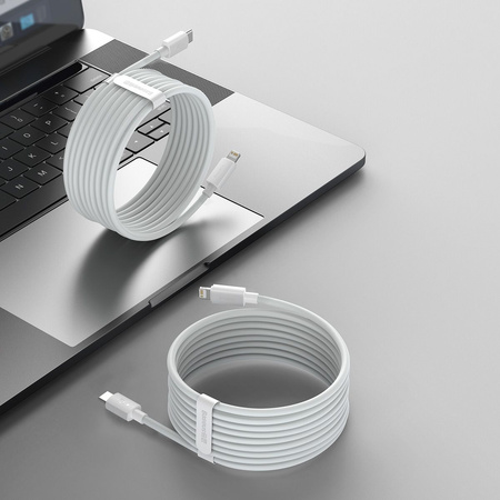 Baseus 2x kabel USB Typ C - Lightning szybkie ładowanie Power Delivery 20 W 1,5 m biały (TZCATLZJ-02)