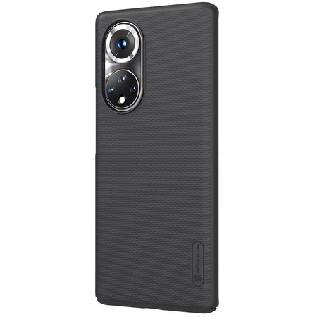 Nillkin Super Frosted Shield gehärtete Gehäuseabdeckung + Ständer Honor 50 Pro schwarz