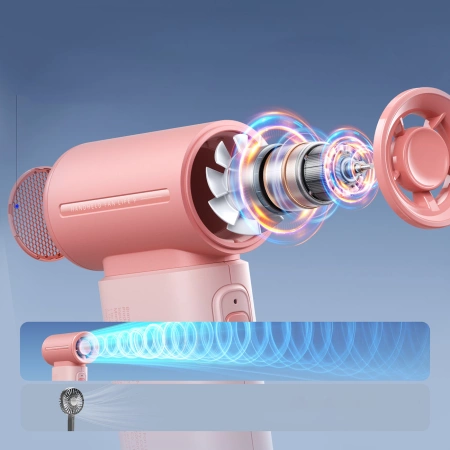 Jisulife Handventilator Life9 5000mAh Tragbarer USB-Ventilator - Rosa