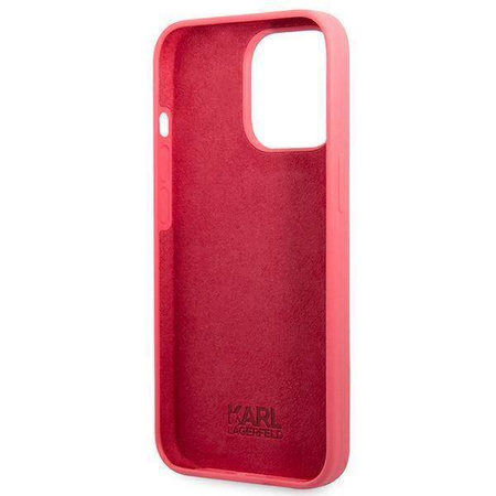 Karl Lagerfeld KLHCP13XSLMP1PI iPhone 13 Pro Max 6,7 &quot;Hardcase fuchsia / fuchsia Silicone Plaque