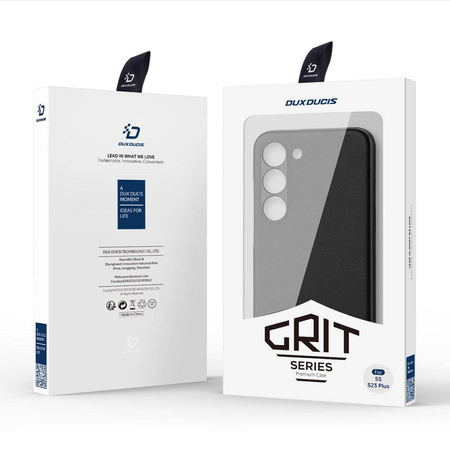 Dux Ducis Grit Hülle für Samsung Galaxy S23+ elegante Hülle aus Kunstleder MagSafe schwarz
