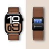 Pasek do Apple Watch Forcell F-Design FA21 skóra ekologiczna 42 / 44 / 45 / 49 mm czarny