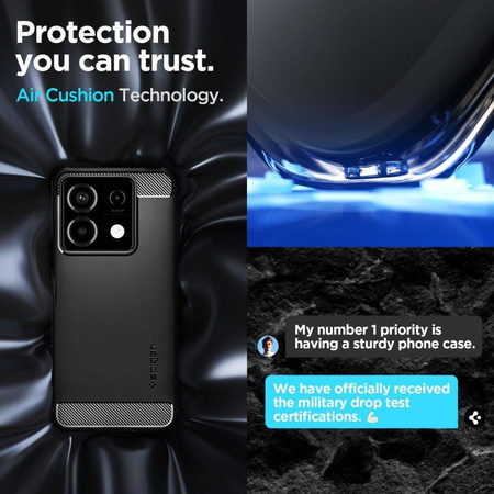 Spigen Rugged Armor Xiaomi Redmi Note 13 Pro 5G / Poco X6 5G czarny/matte black ACS07254