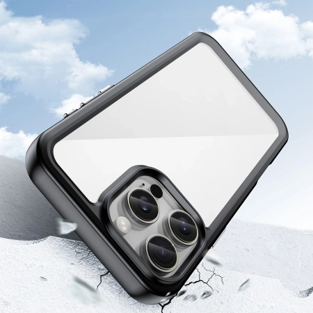 Etui Outer Space Case z żelową ramką do iPhone 16 Pro Max - czarne