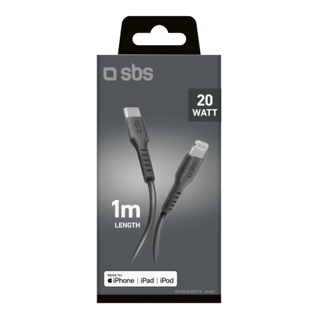 Kabel SBS TECABLELIGTC1K USB-C - Lightning 1m - czarny