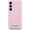 Original Case SAMSUNG GALAXY S25 Karl Lagerfeld Saffiano Full Wrapped Elongated Metal Logo MagSafe pink