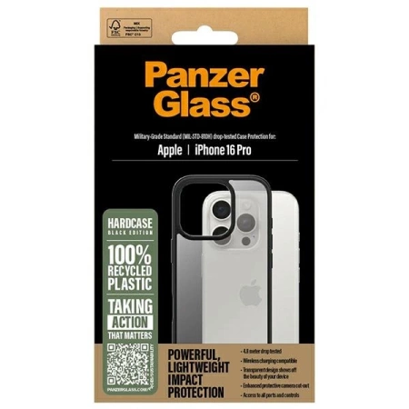 Etui PanzerGlass HardCase na iPhone 16 Pro - czarne