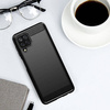 Carbon Case Flexible Cover TPU Case for Samsung Galaxy A22 4G black