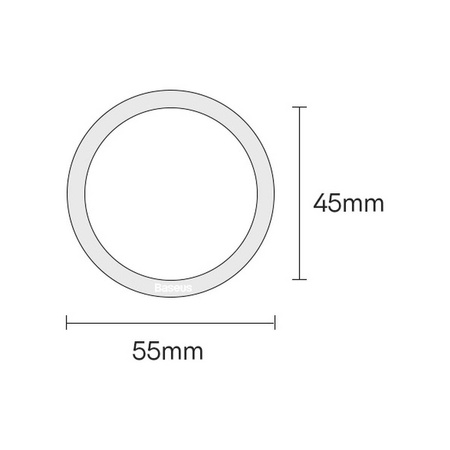 Baseus Halo Series magnetic ring (2 pcs / package) silver (PCCH000012)