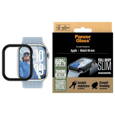 Case APPLE WATCH 10 (46MM) PanzerGlass Snappie Full Body 3717 black