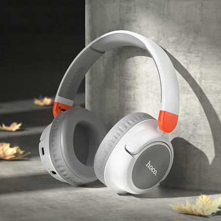HOCO słuchawki bezprzewodowe / bluetooth nagłowe Adventure W43 białe